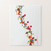 Blockchain Technologie als kreatives Geschäft Puzzle (Vertikal)