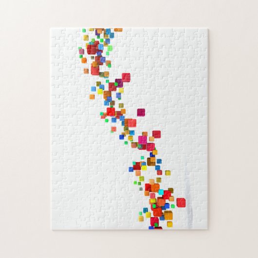 Blockchain Technologie als kreatives Geschäft Puzzle (Vertikal)