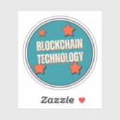 Blockchain-Technologie Aufkleber (Blatt)