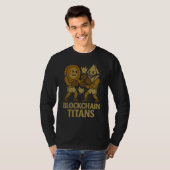 Blockchain-Titanen™ Bitcoin vs Ethereum Crypto T-Shirt (Vorne ganz)