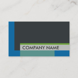 Blockdesign Blau grau Visitenkarte