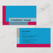 Blockdesign blau rot visitenkarte (Vorne/Hinten)