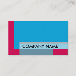 Blockdesign blau rot visitenkarte
