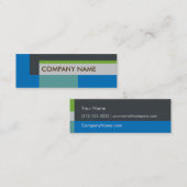 Blockdesign Mini BC, Grau Blue Visitenkarte (Vorne/Hinten)