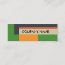 Blockdesign Mini BC, grau grün Mini Visitenkarte