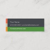 Blockdesign Mini BC, grau grün Visitenkarte (Rückseite)