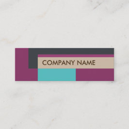 Blockdesign Mini BC, grau Lila Mini Visitenkarte