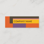 Blockdesign Mini BC, Orange Brown Mini Visitenkarte (Vorderseite)