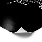 Blockdiagramm des Vintagen Motors - Männerwagen Poster (Ecke)