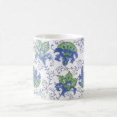 Blockdruck-Blumen-Tasse Kaffeetasse (Mittel)