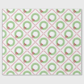 Blockdruck-Blumenkranz-Geschenkpapier Geschenkpapier (Flach)