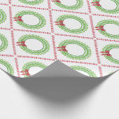Blockdruck-Blumenkranz-Geschenkpapier Geschenkpapier (Ecke)