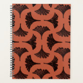Blockdruck Gingko - Persimmon Orange Planer (Vorderseite)