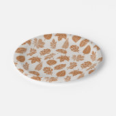 Blockdruck im Herbstbereich Pappteller (Schrägansicht)