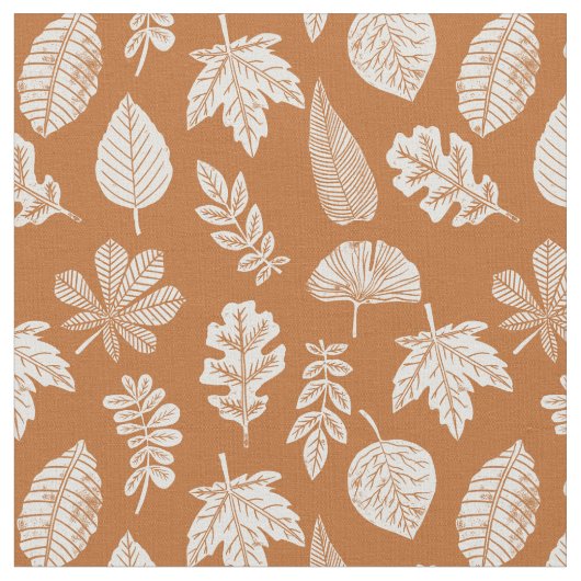 Blockdruck im Herbstbereich Stoff (Nahaufnahme)