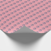Blockdruck-Lotusblume Geschenkpapier (Ecke)
