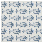 Blockdruck mittelalterlicher Fisch Stoff (Muster)