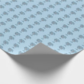 Blockdruck Palmettopalme  Geschenkpapier (Ecke)