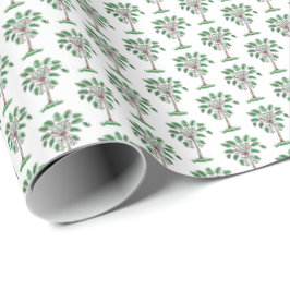 Blockdruck-Weihnachts-Palmetto-Geschenkpapier Geschenkpapier