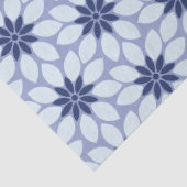 Blockdruckgebundene Blume blau Seidenpapier (Detail)