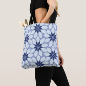 Blockdruckgebundene Blume blau Tasche (Von Nahem)