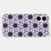 Blockdruckgebundene Blume lila Case-Mate iPhone Hülle (Rückseite (Horizontal))