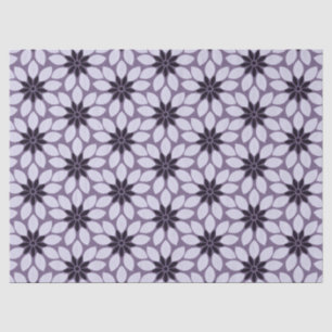 Blockdruckgebundene Blume lila Seidenpapier