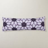 Blockdruckgebundene Blume lila Seitenschläferkissen (Rückseite)