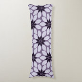Blockdruckgebundene Blume lila Seitenschläferkissen (Vorderseite Vertikal)