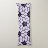 Blockdruckgebundene Blume lila Seitenschläferkissen (Rückseite (Vertikal))