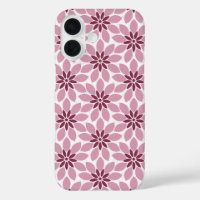 Blockdruckgebundene Blume rosa