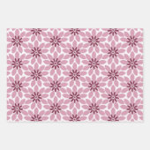 Blockdruckgebundene Blume rosa Geschenkpapier Set (Vorderseite 3)