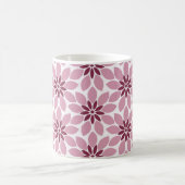 Blockdruckgebundene Blume rosa Kaffeetasse (Mittel)