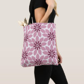 Blockdruckgebundene Blume rosa Tasche (Von Nahem)