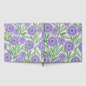 Blockdrucklevene, grün und weiß, floralfarben gästebuch (Voll)