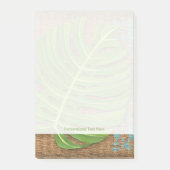 Blockdruckpalme auf Wicker-Hintergrund Post-it Klebezettel (Vorderseite)