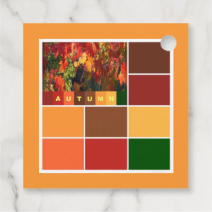 Blöcke der Herbstfarben Geschenkanhänger