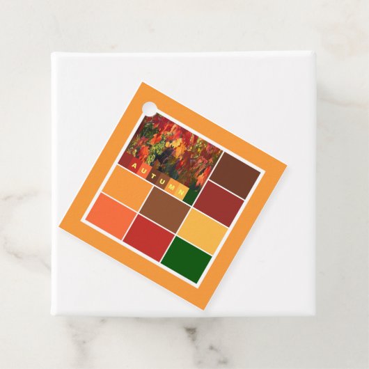 Blöcke der Herbstfarben Geschenkanhänger (Beispiel)