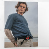 Blöcke des grünen Vier-Foto-Abschluss-Tri-Falten-I Dreifach Gefaltete Einladung (Innen Erste Seite)