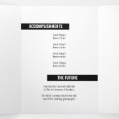 Blöcke des schwarzen Vier-Foto-Abschluss-Tri-Falte Dreifach Gefaltete Einladung (Innenseite Mitte)