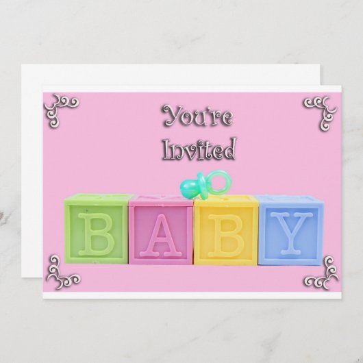 Blöcke Einladung (Vorne/Hinten)