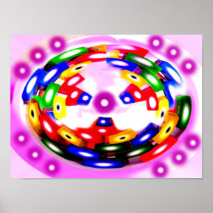 Blöcke in einer Blase Poster