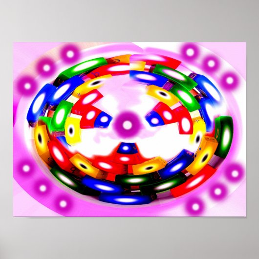 Blöcke in einer Blase Poster (Vorne)