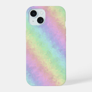 Blöcke in Pastellfarben 3D Regenbogen Kunst iPhone 15 Hülle