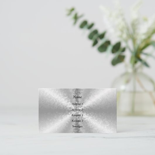 Blöcke in Silver, 3D Regenbogen Visitenkarte (Stehend Vorderseite)