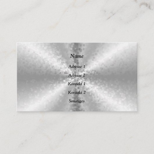 Blöcke in Silver, 3D Regenbogen Visitenkarte (Vorderseite)
