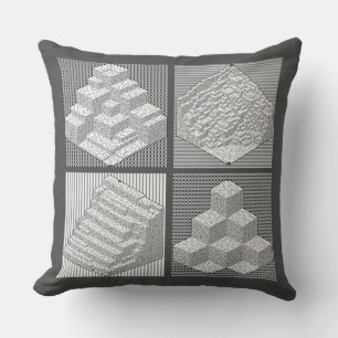 Blöcke Maze Puzzle Throw Kissen