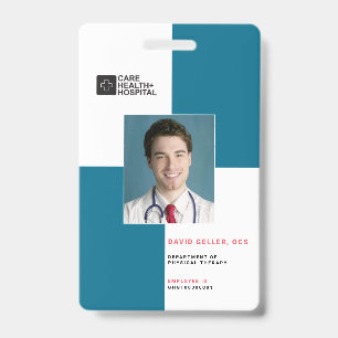 Blöcke Medizinisches Personal ID + Barcode Verti Ausweis
