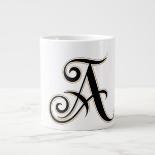 Blöcke mit weißen Buchstaben A Jumbo-Tasse