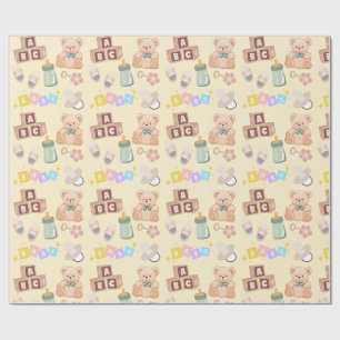 Blöcke und Spielzeuge Baby-Party Geschenkpapier